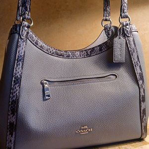 *COACH PURSE* BRAND NEW KRISTY SHOULDER BAG, NWT GRANITE GREY C6830